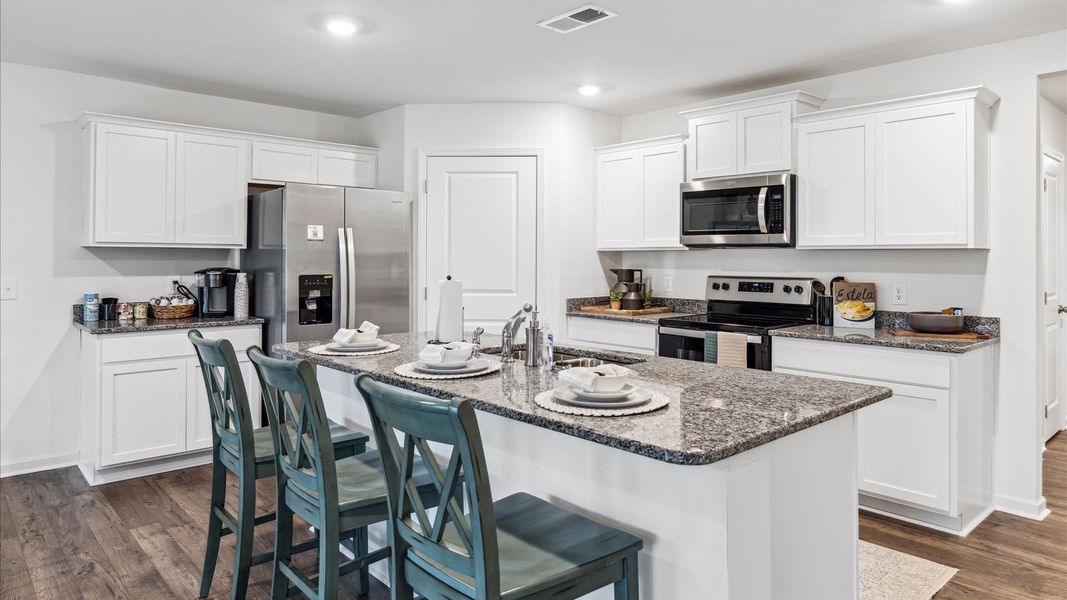 Representative furnished interior of a home built from the Cali by D.R. Horton in Fox Hollow, Dalton (Image 16). Representative furnished interior of a home built from the Cali by D.R. Horton in Fox Hollow, Dalton (Image 16).