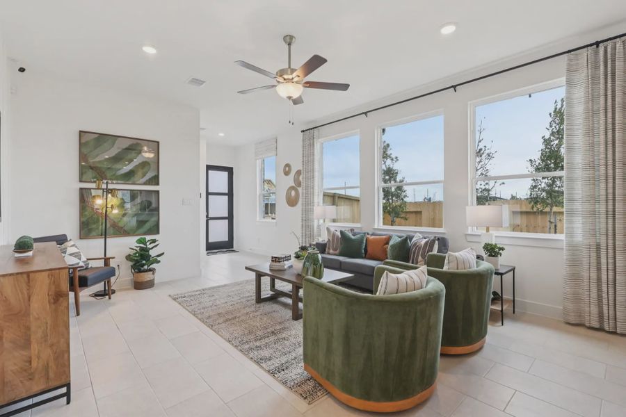 Furnished interior view inside a new home in Sunterra, Katy (Image 4).