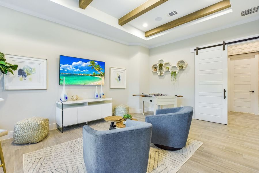Representative furnished interior of a home built from the Siena III by Giddens Homes in Clearwater Ranch, Liberty Hill (Image 19).