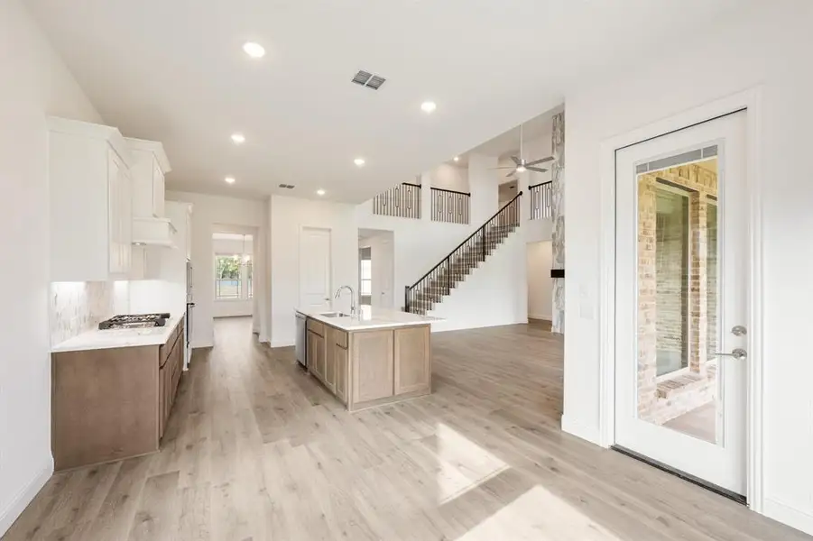 Furnished interior view inside a new home in Union Park Classic 60, Little Elm (Image 7). Furnished interior view inside a new home in Union Park Classic 60, Little Elm (Image 7).