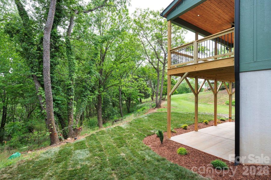 Exterior details and patio area of a home in , Asheville (Image 22).