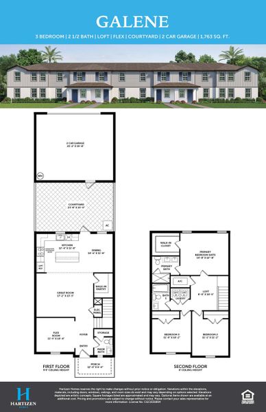 2D floor plan layout of this home in Eden Crest, Apopka, FL (Image 3).