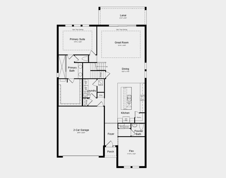 2D floor plan layout for the Montauk by Taylor Morrison in Westview, Poinciana, FL (Image 4).
