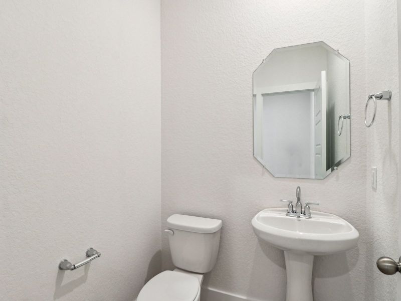 Powder room in the Matador floorplan at a Meritage Homes community. Powder room in the Matador floorplan at a Meritage Homes community.