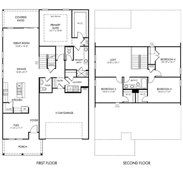 2D floor plan layout of this home in Buffalo Ridge, Newton, NC (Image 3).