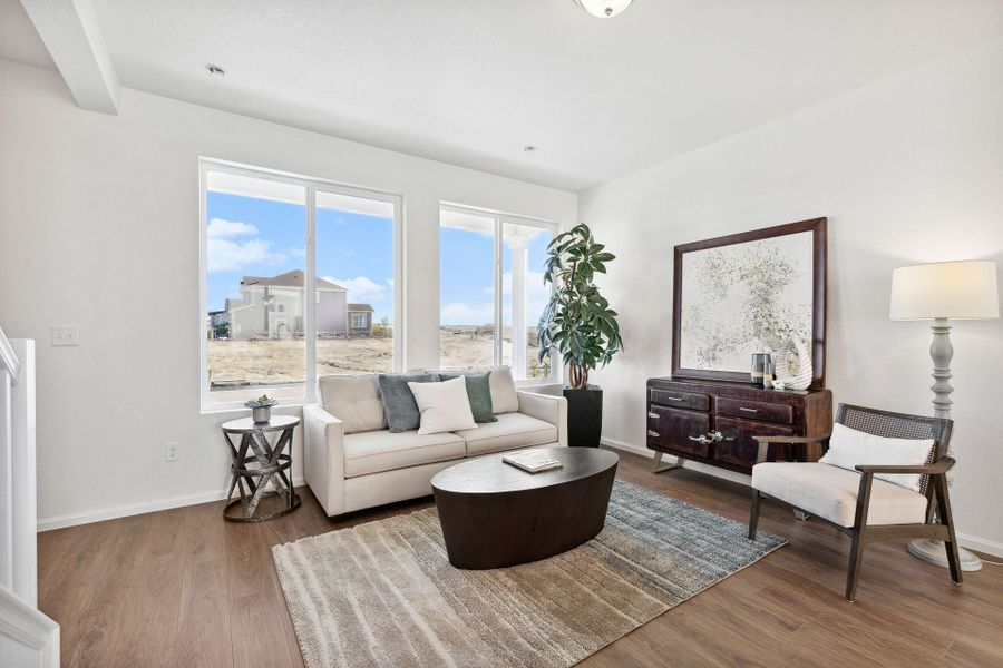 Furnished interior view inside a new home in Green Valley Ranch, Aurora (Image 9). Furnished interior view inside a new home in Green Valley Ranch, Aurora (Image 9).