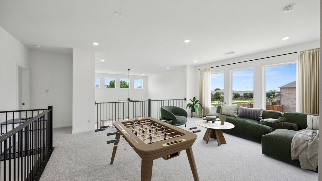 Representative furnished interior of a home built from the Royale II by Normandy Homes in Village on Main Street, Frisco (Image 6).