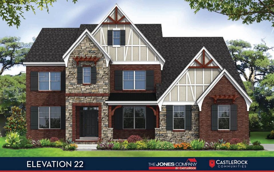 Representative exterior photo of a completed home built from the Cameron II by CastleRock Communities in Belvoir, Fairview, TN (Image 2).