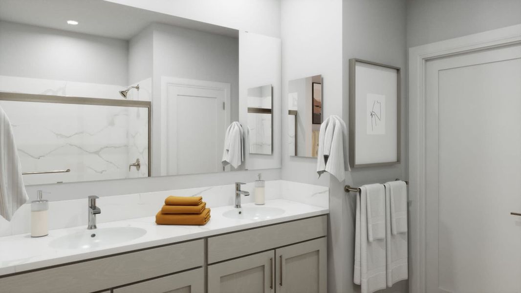 Primary Bathroom | Cielo | Mira Vista at Victory in Buckeye, AZ by Landsea Homes