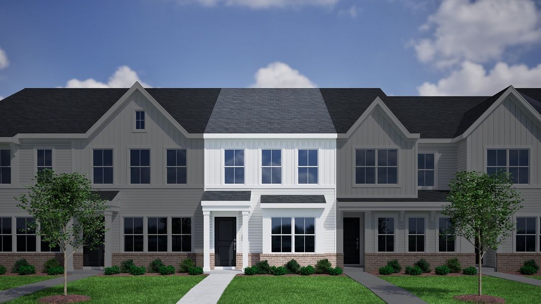 Representative exterior photo of a completed home built from the Clover - Genesis Value Collection by Mungo Homes in Westview, Charlotte, NC (Image 19).