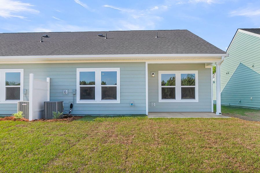 Exterior details and patio area of a home in , Ravenel (Image 19). Exterior details and patio area of a home in , Ravenel (Image 19).