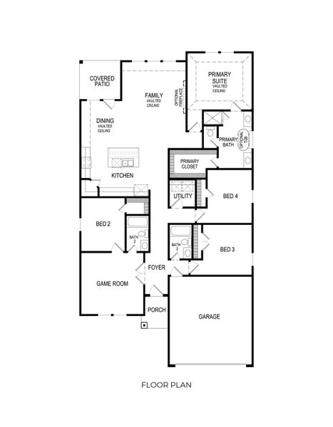 2D floor plan layout for the McKinley F by First Texas Homes in The Meadows, Denton, TX (Image 4). 2D floor plan layout for the McKinley F by First Texas Homes in The Meadows, Denton, TX (Image 4).