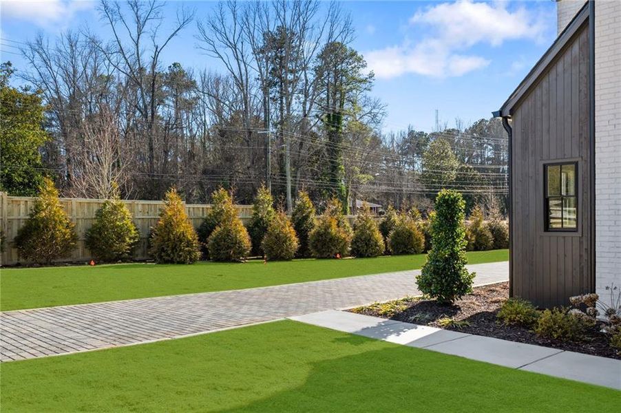Exterior details and patio area of a home in , Roswell (Image 37).