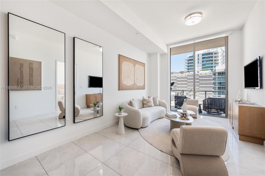 Furnished interior view inside a new home in , Miami (Image 10). Furnished interior view inside a new home in , Miami (Image 10).