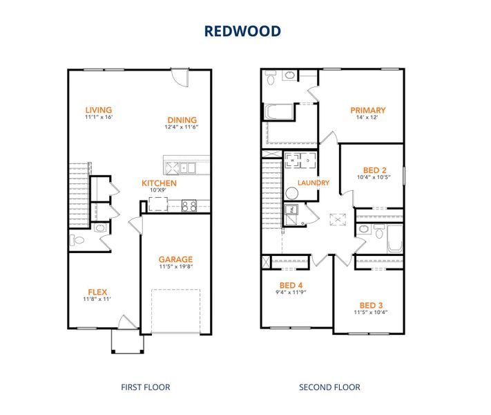 2D floor plan layout of this home in Park Central, Mineola, TX (Image 3).