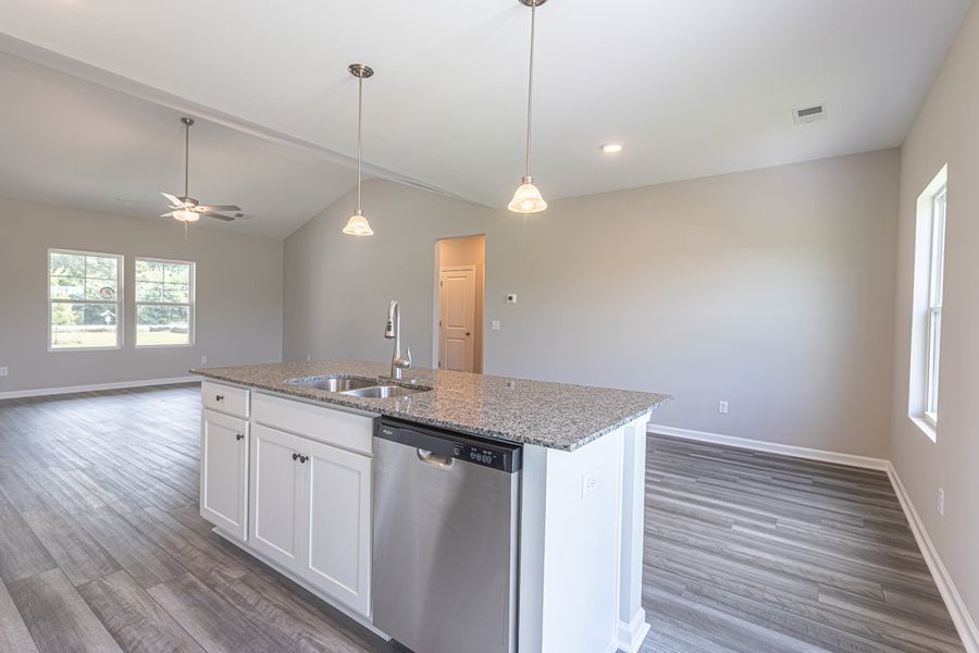 Representative furnished interior of a home built from the Dillon II by Great Southern Homes in Shady Grove, Conway (Image 14).