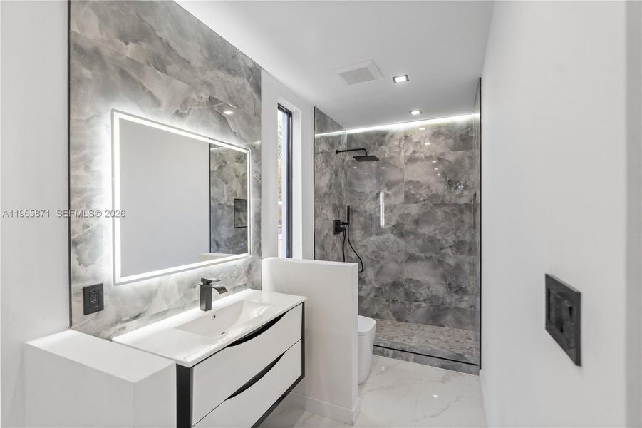 Furnished interior view inside a new home in , Miami (Image 17).