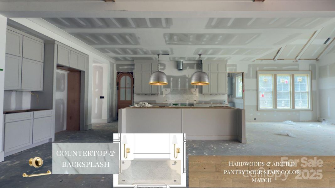 Kitchen beginning to come to life*Provided for Visual representation Only