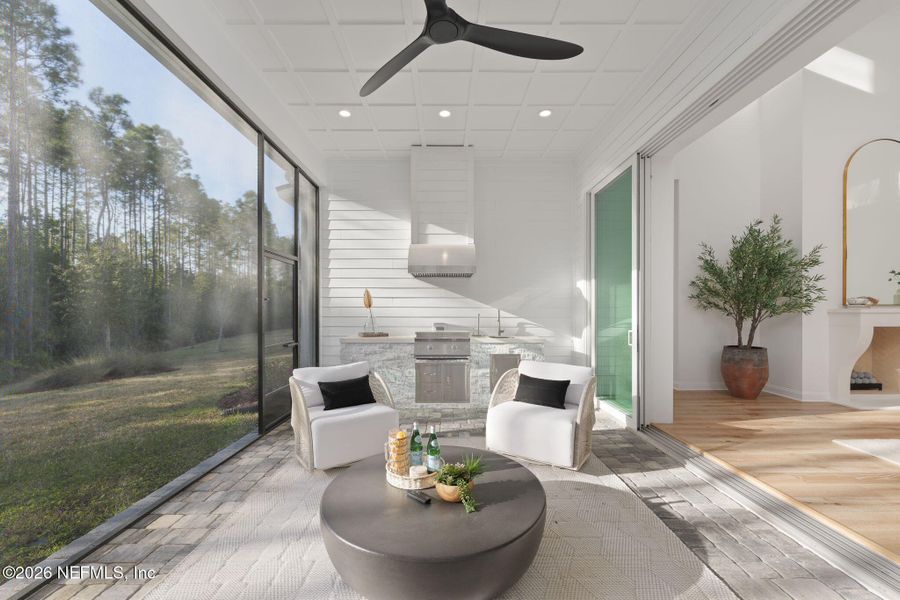 Exterior details and patio area of a home in Nocatee, Ponte Vedra (Image 32). Exterior details and patio area of a home in Nocatee, Ponte Vedra (Image 32).