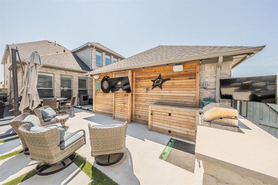 Front exterior of a new home in Pecan Square, Northlake, TX, highlighting curb appeal (Image 21).