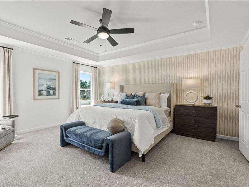 Furnished interior view inside a new home in Wehunt Meadows, Hoschton (Image 42).