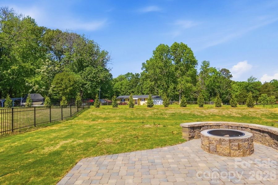 Firepit and paver patio