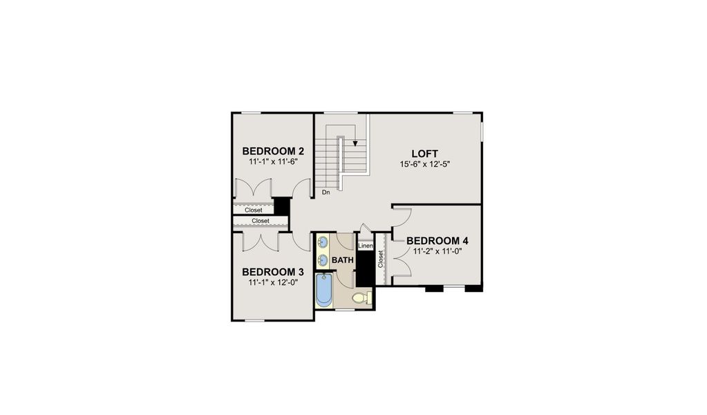 2D floor plan layout for the Alto by Hakes Brothers in Hunters Ranch, San Antonio, TX (Image 5).