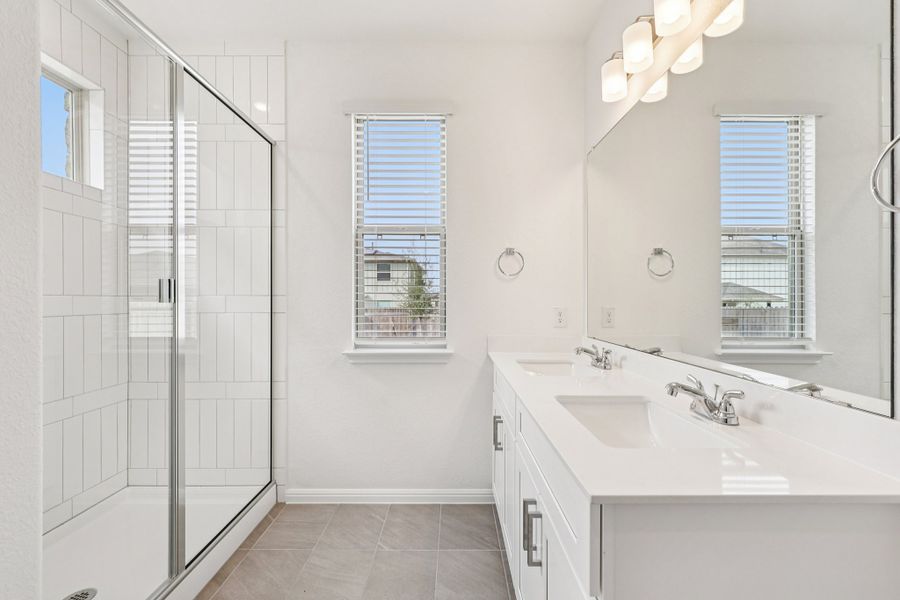 Furnished interior view inside a new home in Crosswinds, Kyle (Image 9).