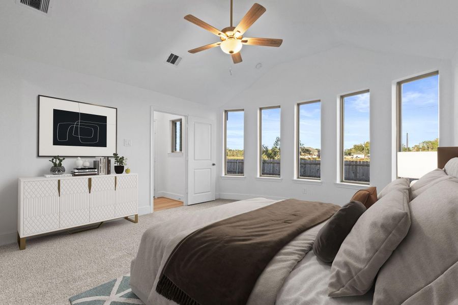 Furnished interior view inside a new home in Coastal Point, League City (Image 7).