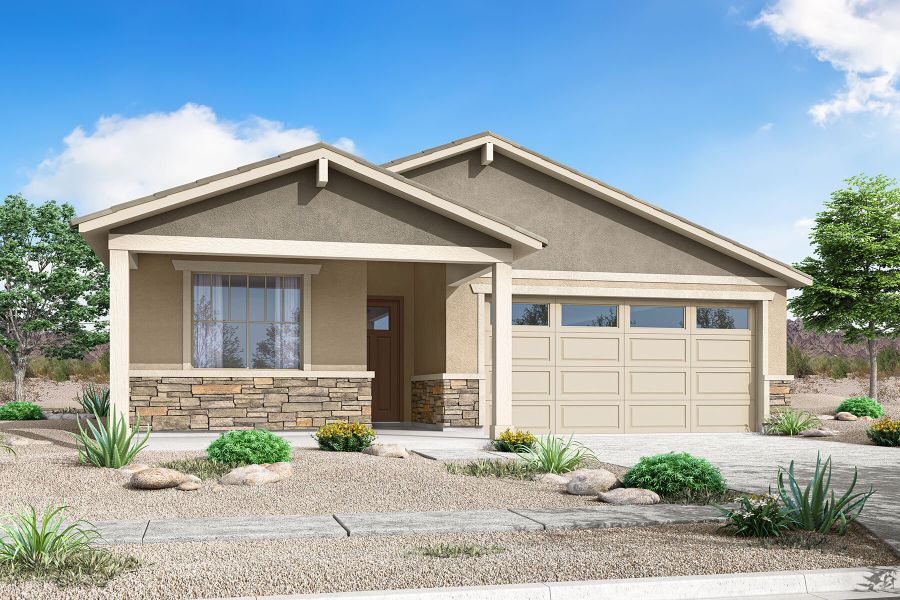 Representative exterior photo of a completed home built from the Copper by Mattamy Homes in Tyler Ranch, Buckeye, AZ (Image 2).