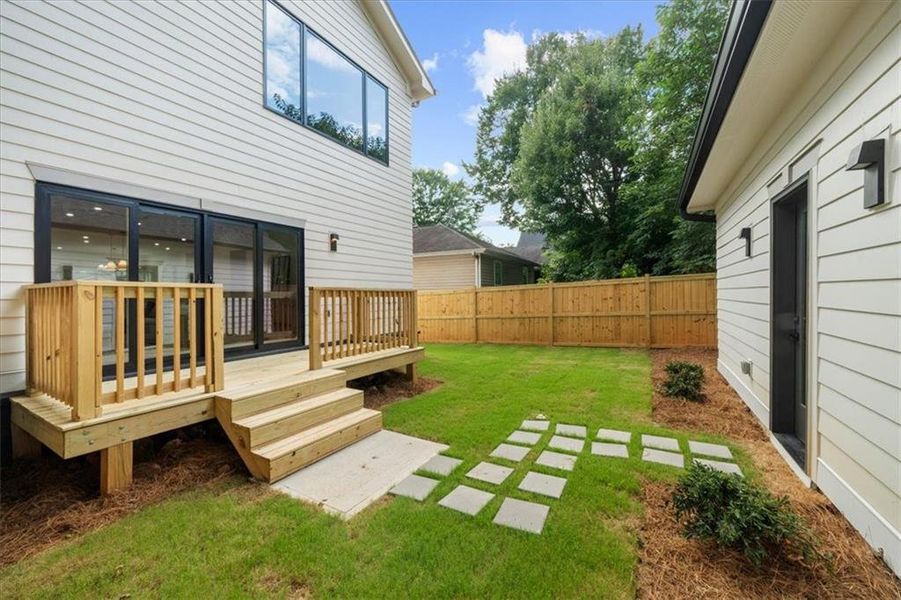 Exterior details and patio area of a home in , Atlanta (Image 3). Exterior details and patio area of a home in , Atlanta (Image 3).