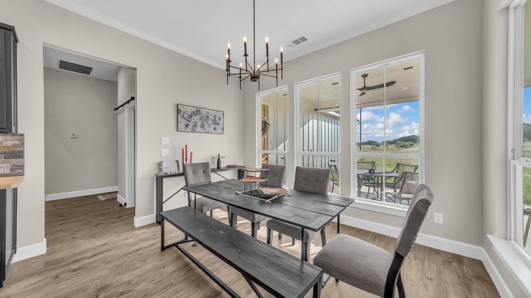 Furnished interior view inside a new home in Oak Water Ranch, Granbury (Image 16). Furnished interior view inside a new home in Oak Water Ranch, Granbury (Image 16).