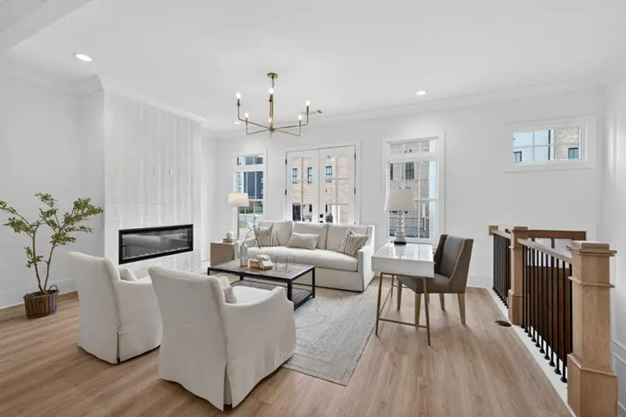 Furnished interior view inside a new home in Skyview On Broad, Sugar Hill (Image 4).