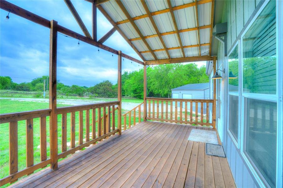 Exterior details and patio area of a home in , Springtown (Image 18).