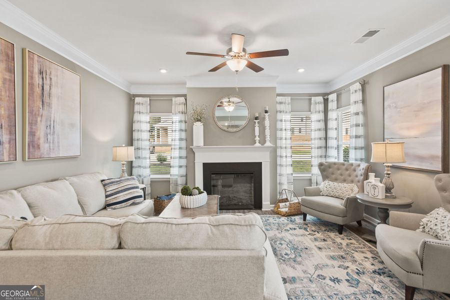 Furnished interior view inside a new home in Bryson Farms, Byron (Image 16).