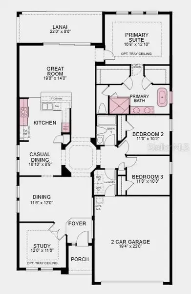 2D floor plan layout of this home in Westview Community Group Page, Kissimmee, FL (Image 3). 2D floor plan layout of this home in Westview Community Group Page, Kissimmee, FL (Image 3).