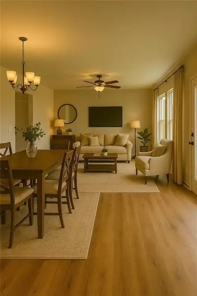 Furnished interior view inside a new home in , Commerce (Image 7).