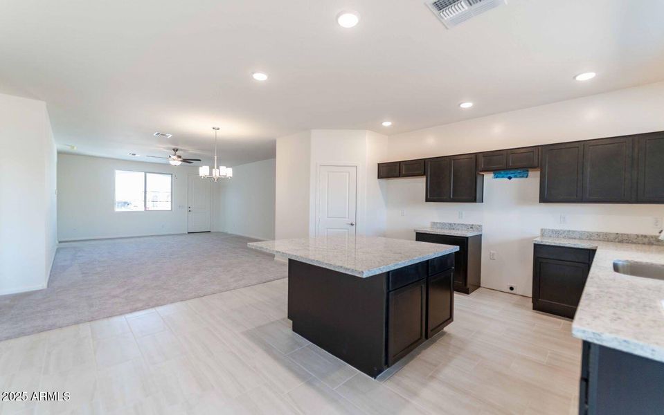 Kitchen and great room Kitchen and great room