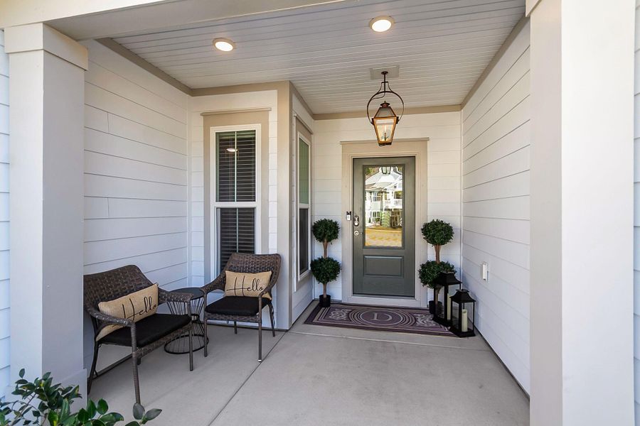Exterior details and patio area of a home in Sea Island Preserve, Johns Island (Image 21).