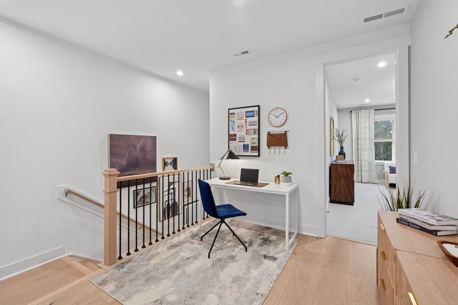Representative furnished interior of a home built from the Ellis by Tri Pointe Homes in The Townes at Willow Park, Cary (Image 15).