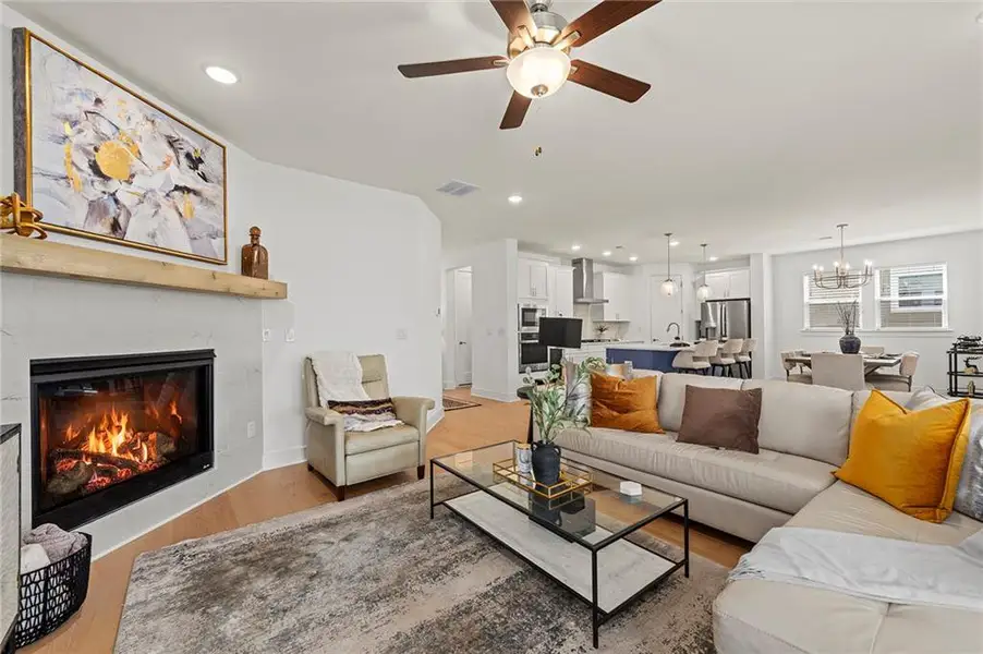 Furnished interior view inside a new home in Crescent Pointe at Great Sky, Canton (Image 16).