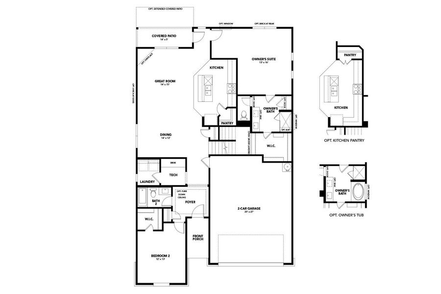 2D floor plan layout of this home in Opal Ranch, Kyle, TX (Image 3). 2D floor plan layout of this home in Opal Ranch, Kyle, TX (Image 3).