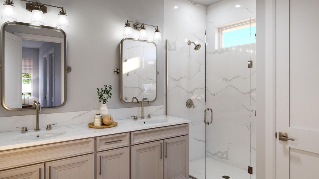 Primary Bathroom | Sabal at Harrell Oaks in Orlando, FL by Landsea Homes