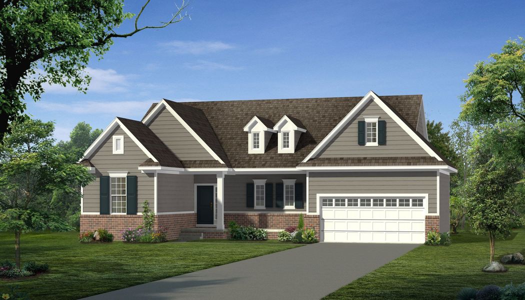 Representative exterior photo of a completed home built from the The Boulder by Norfolk Homes in Valleys, Jackson, MI (Image 2). Representative exterior photo of a completed home built from the The Boulder by Norfolk Homes in Valleys, Jackson, MI (Image 2).