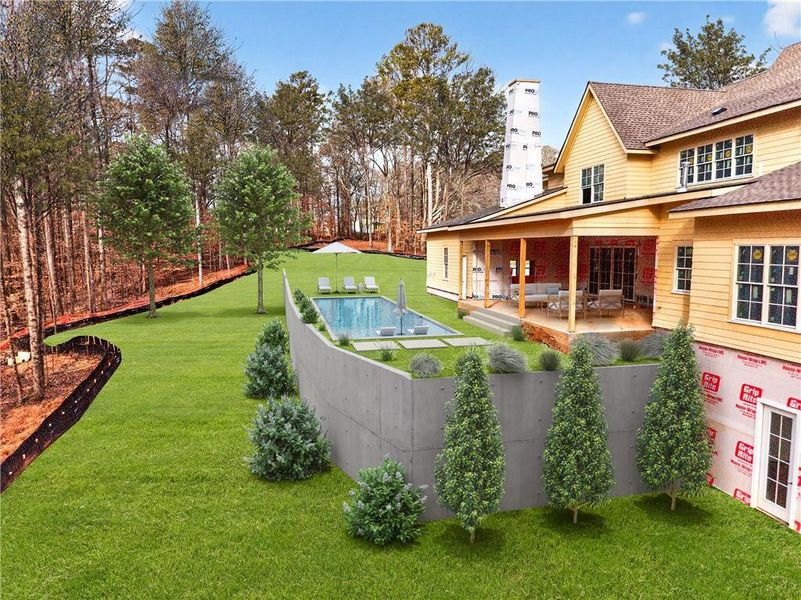Exterior details and patio area of a home in , Canton (Image 12).