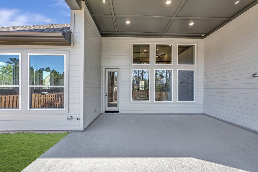 Exterior details and patio area of a home in COLTON - Parkview Collection, Montgomery (Image 4).