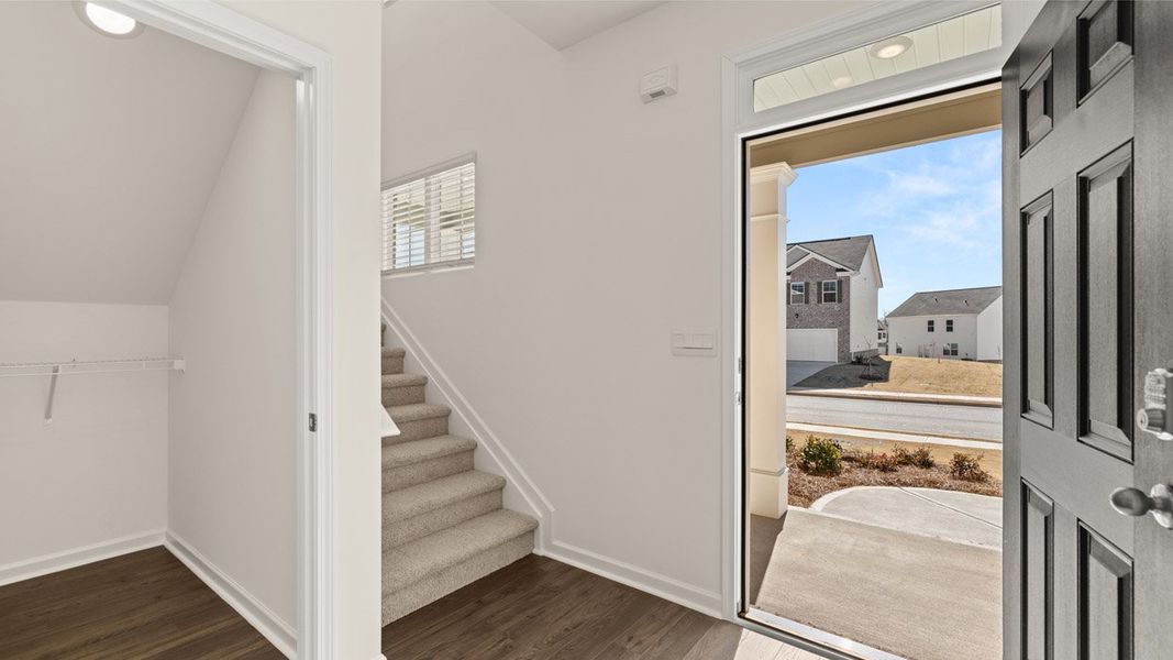 Representative furnished interior of a home built from the Belfort by D.R. Horton in Locust Grove Station - Cedar Ridge, Locust Grove (Image 11).