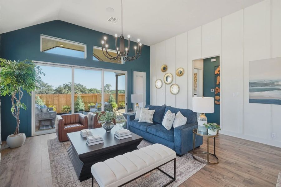 Representative furnished interior of a home built from the Lauren by Chesmar Homes in Alsatian Oaks, Castroville (Image 7).