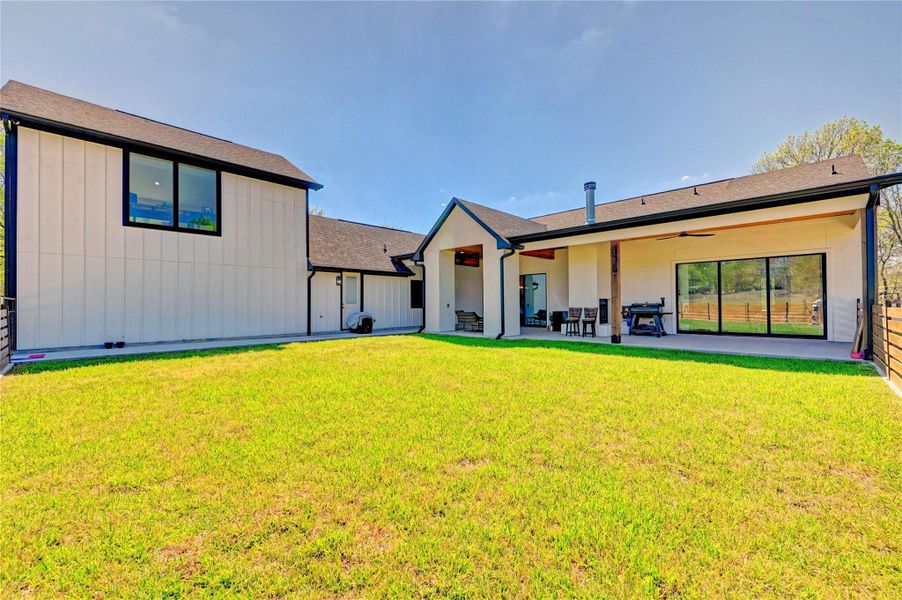 View of the back yard