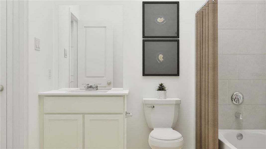 Furnished interior view inside a new home in , Clermont (Image 11).